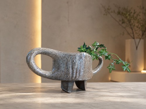 Ancien vase sculptural ikebana - ancien,