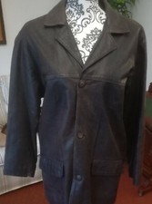 Veste 3/4 vintage  femme cuir chevre NAF NAF  t  48 état comme neuf