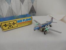 ancien jouet en tôle a friction avion ,old tin toy , MF 107 ,  no joustra ,