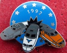 PIN'S TRANSPORT TGV TRAIN SNCF 1992 3 TGV ZAMAC BALLARD N°TE