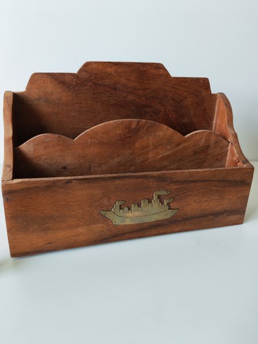 Porte courrier vintage - vintage, bois