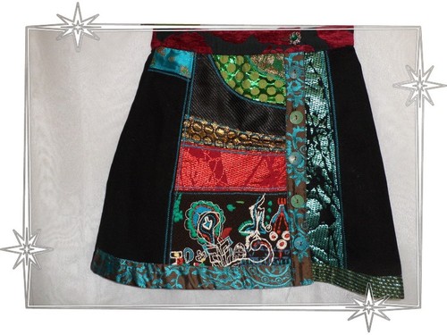 Jupe fantaisie patchwork - jupe,