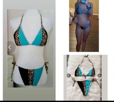 Maillot De Bain Bikini 2 Pièces Bleu Femme Taille 36 , S ?