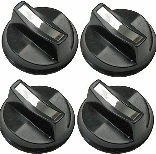 Knob gas valve black plast - valve,