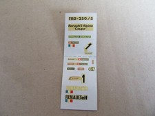 978L Rare Solido Buby 58 Planche Decal Renault 5 Alpine Coupe Stickers
