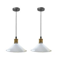 2 Abat-Jour Industriel Blanc