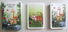 Jeu de 55 cartes Memory ou Mistigri IdexCo Thème Animaux de la Jungle