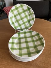 Moulin Des Loups, 7 Assiettes À Dessert Vintage, Modèle Vichy