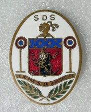 INSIGNE SECTEUR DE DEFENSE FORTIFIE DE LA SARRE  SDS  je meurs où je m'accroche