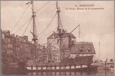 HONFLEUR 14 Voilier Vieux Bassin La LIEUTENANCE CPA écrite à M le Curé 22-9-1931