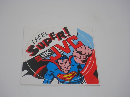 Vhs jvc superman sticker - vhs,