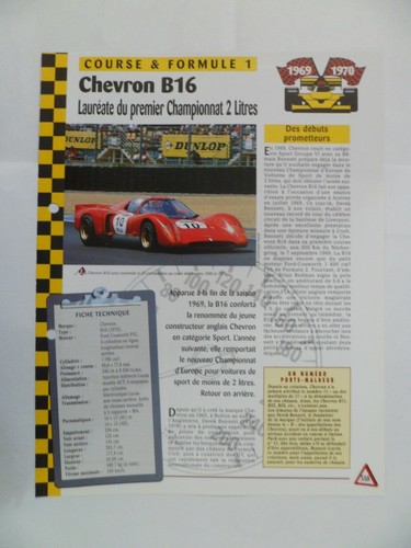 Carte fiche auto - fiche, b16
