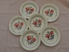 Lot de 6 assiettes plates en faïence DIGOIN SARREGUEMINES. Modèle Cannes.