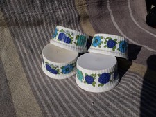 PILLYVUIT 4 Ancien Ramequin Pot Assiette Plat Vintage Art Table Old 