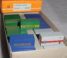 Roco 02050 S Voie N Jeu 20 Pièce 20 Pied Container Schenker, DB, Danzas Epoque