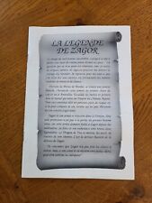 Pieces Détachée La Légende De Zagor Jeu Parker Regle Du Jeu ÉTAT NEUF 