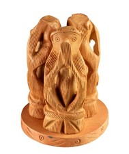 Statue 3 Singes en Bois