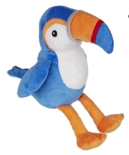 Peluche toucan bleu - bleu, –