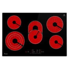 Plaque Electrique 77cm 8,7 kW 5 Zones de cuisson 9 niveaux de puissance