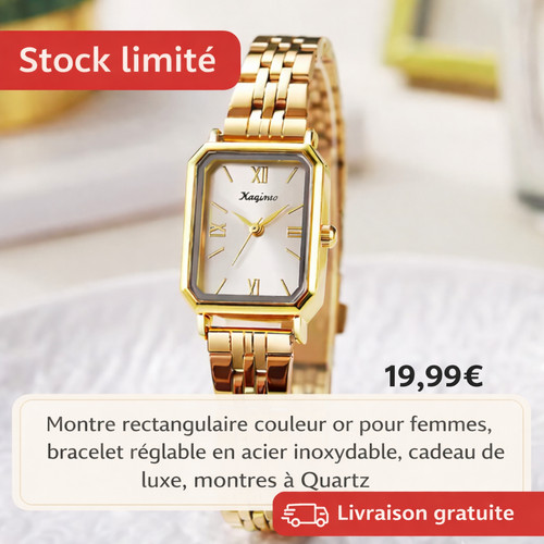 Montre rectangulaire pour