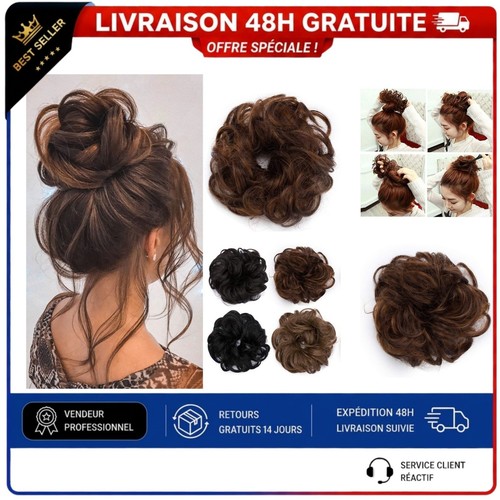 Chignon postiche ondulé tess - chignon,