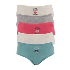 Culottes enfant fille lot de 5 Couleur - Blanc/Gris/Rose, Taille - 6/8A