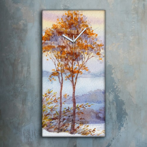 Horloge murale sur toile 30x60