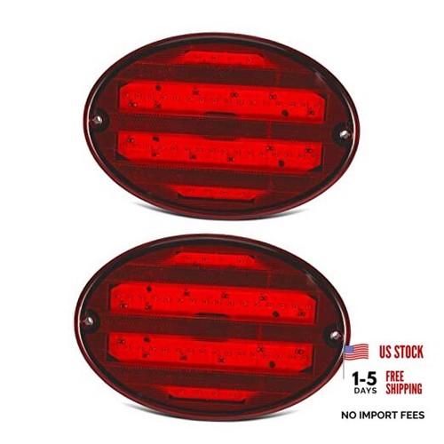 2pcs oval led tail lights - tail,