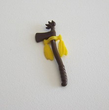 PLAYMOBIL (E167) INDIENS - Tomahawk Hache Marron Foncé avec Plumes