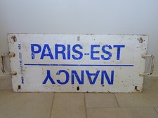 PLAQUE SNCF PARIS EST -NANCY / REIMS - STRASBOURG train gare wagon deco