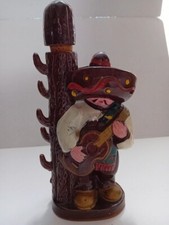 Vieille bouteille Tequila Mexicain Mariachi cactus Japon Satisfaisant pour déco