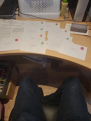 Enveloppe timbre avec - 10,
