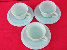 Tasse soucoupe opaline verte