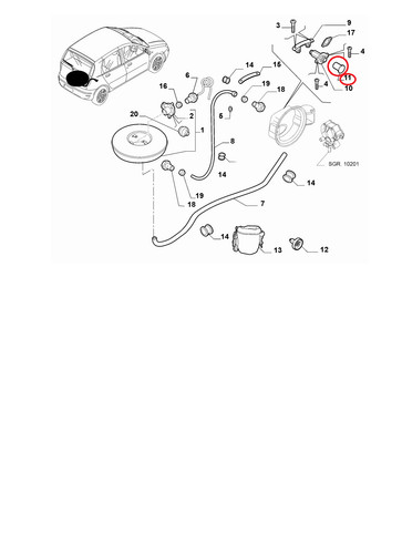 Tappo réservoir gpl fiat - tappo,