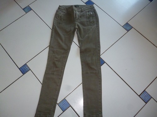 Pantalon slim kaki biker - pantalon, rock