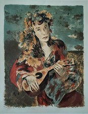 Lithographie Portrait Joueuse