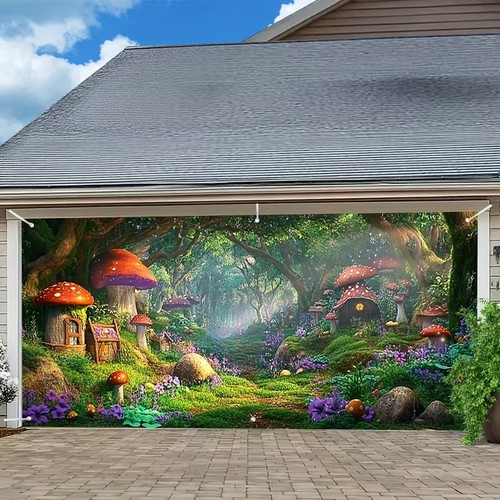 Fantasy forest mushroom garage - forest,