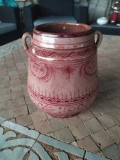  Poterie Terre Cuite Vernissée Signée  Afrique du Nord XIXeme Ancienne 