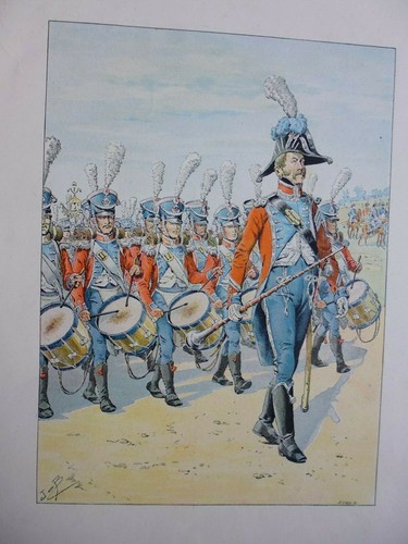 Gravure militaire tambour du - gravure, militaire,tambour