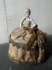 Poudrier Ancien Demi Poupée