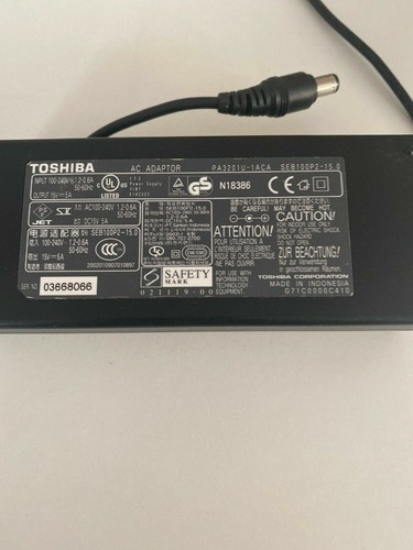 Toshiba seb100p2 chargeur - toshiba, seb100p2-15.0