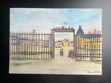 Tableau papier technique mixte Maurice Utrillo (fait main) signé et estampillé