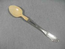 Très belle cuillère à bouillie, Argent massif minerve, Art nouveau, JUGENDSTIL