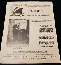 FRENCH LINE - S/S NORMANDIE - AFFICHETTE PUB. TSF GAROD