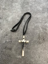 Ancien Collier Religieux Croix Christ Crucifix Bijou 