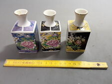 3 anciens flacons parfum japonisant salle de bain vintage french antique