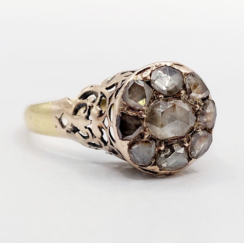 Bague marguerite antique - , or
