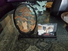 cork carving photo stand  very