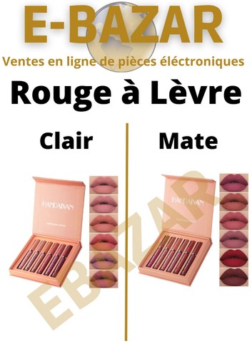 Lot rouge lèvres liquide - rouge, à