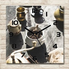 Tulup Horloge Murale En Verre 30x30 - Moulin À Café
